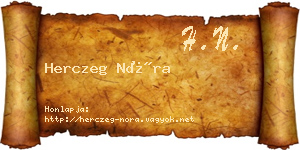 Herczeg Nóra névjegykártya