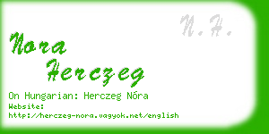 nora herczeg business card